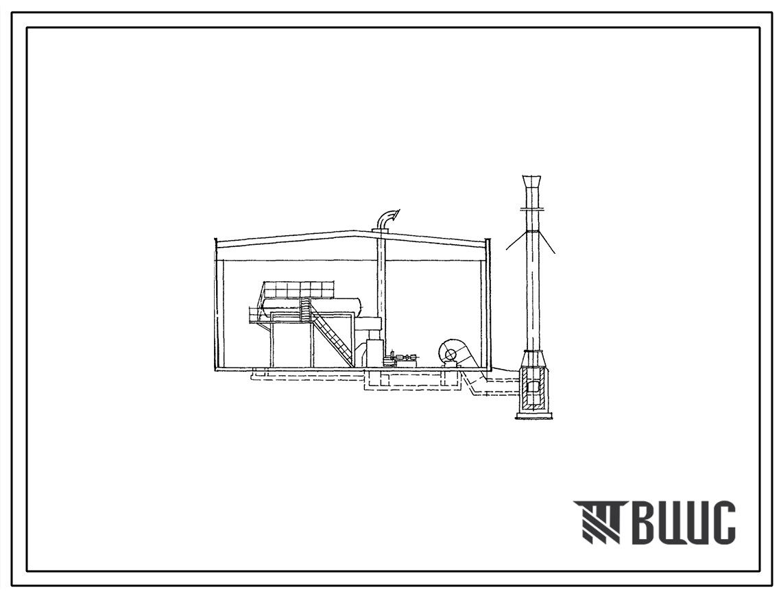Типовой проект 903-1-96 Установка одного котлоагрегата ВОТ теплопроизводительностью 2 г кал/час. Топливо-газ, мазут.