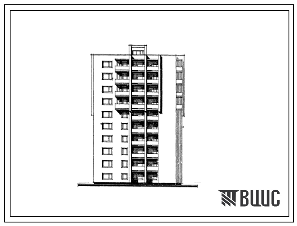 Типовой проект 117-010 Девятиэтажная блок-секция на 38 квартир для строительства во 2 строительно-климатической зоне.