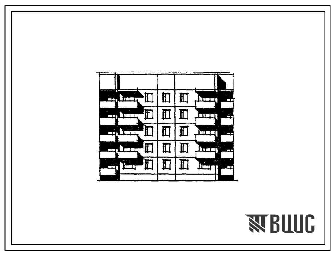Типовой проект 135-0366.88 Блок-секция рядовая на 20 квартир. Для строительства в городах и поселках городского типа