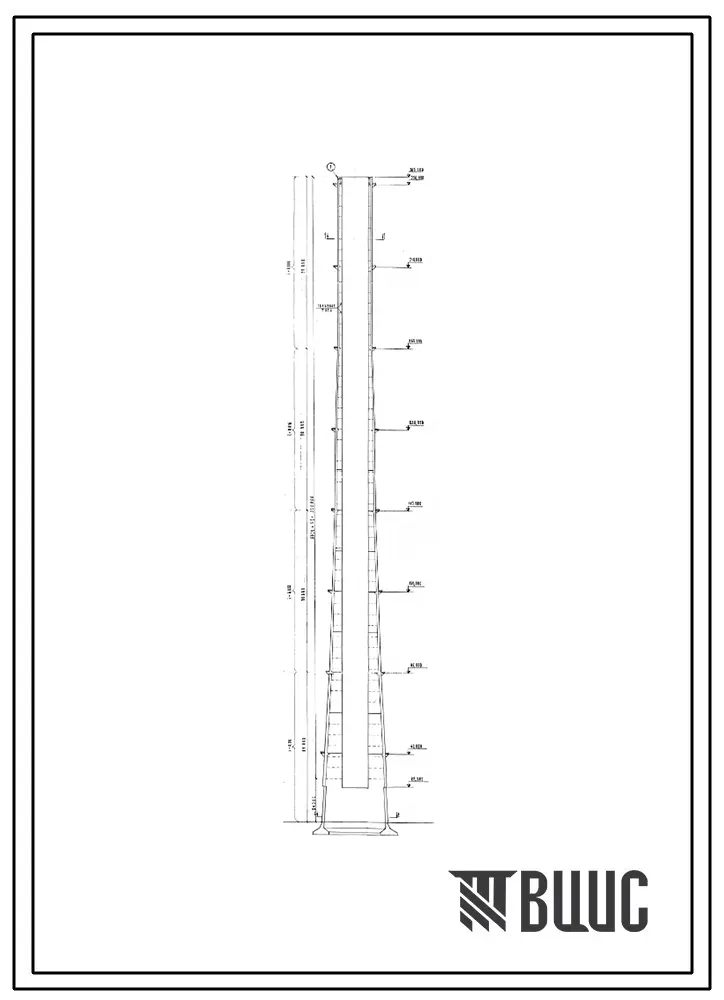 Проект 39053 Железобетонная оболочка трубы дымовой железобетонной Н=360м с внутренним газоотводящим стволом из кремнебетона dо экв=14,5 м
