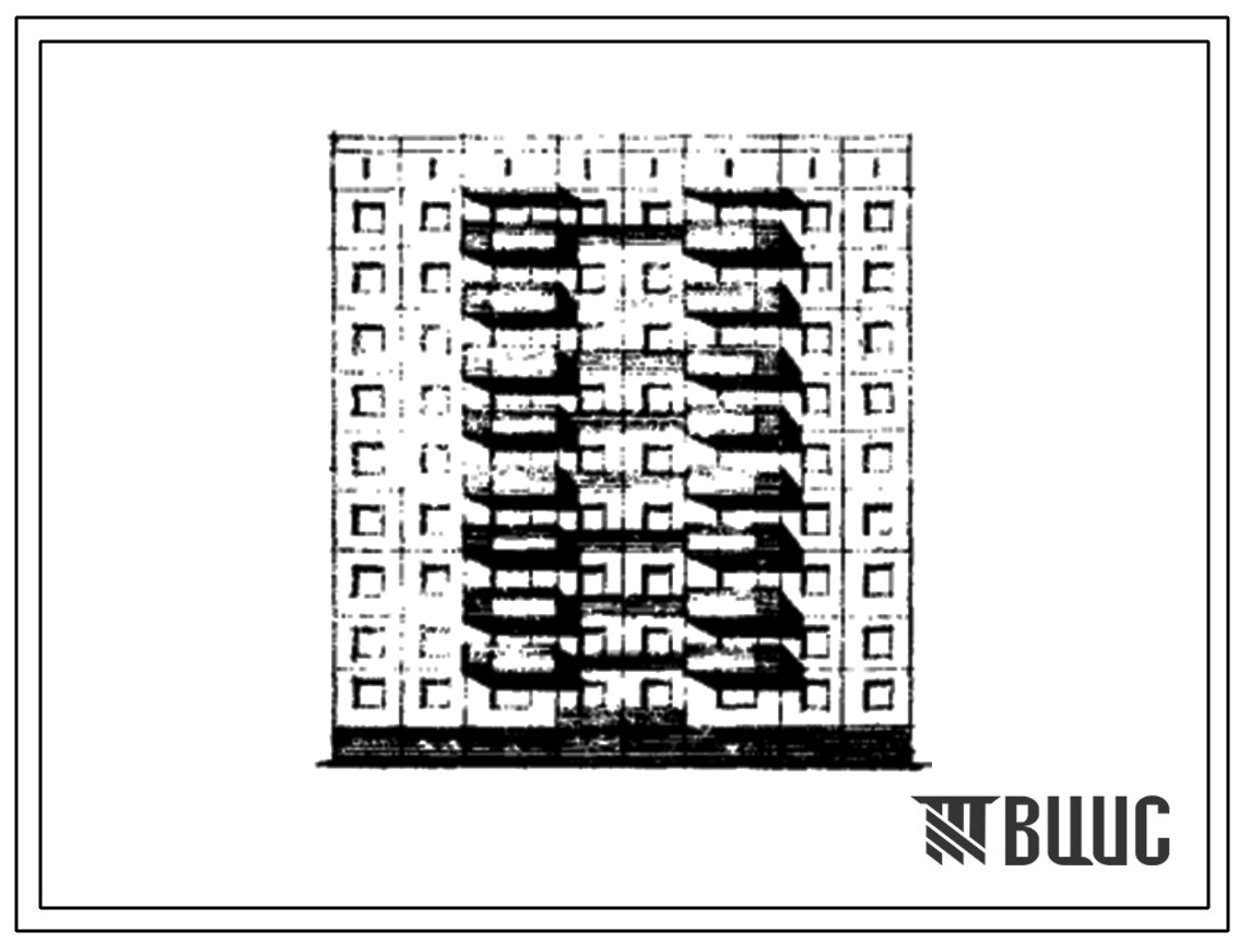 Типовой проект 97-067c/1 9-этажная, 36-квартирная рядовая блок-секция 2Б-2Б-3Б-3Б