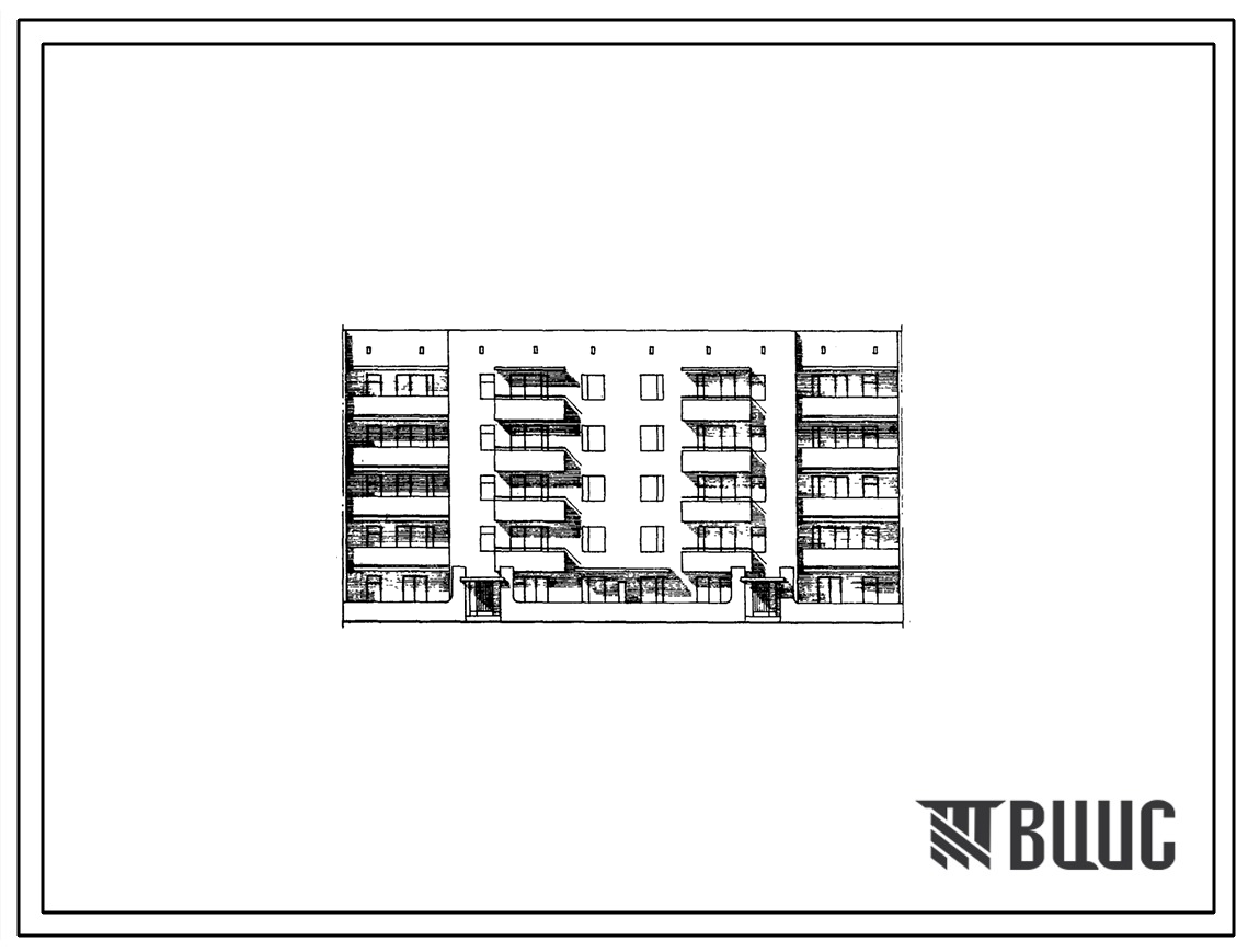 Типовой проект 85-037/1 Пятиэтажная блок-секция с квартирами в 1 этаже для инвалидов-колясочников на 28 квартир (однокомнатных 1Б-8; двухкомнатных 2Б-8, 2И-2; трехкомнатных 3Б-8, 3И-2). Для строительства в 1В климатическом подрайоне, 2 и 3 климатических р
