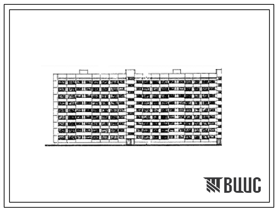 Типовой проект 1Лг-600-6 Девятиэтажный семисекционный крупнопанельный жилой дом на 249 квартир. Для кооперативного строительства.