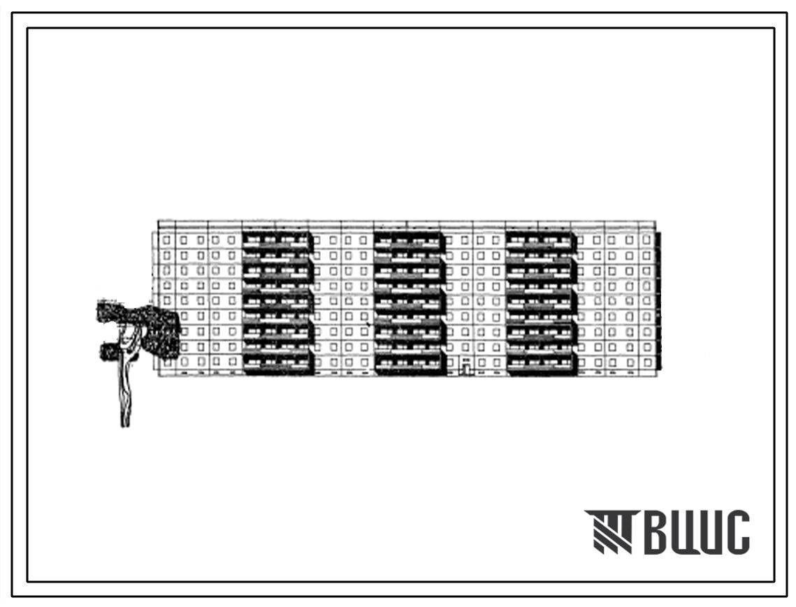 Типовой проект 111-96-3 Девятиэтажный четырехсекционный жилой дом на 144 квартиры (однокомнатных 19, двухкомнатных 71, трехкомнатных 54). Для строительства во 2 и 3 климатических районах Украинской ССР.