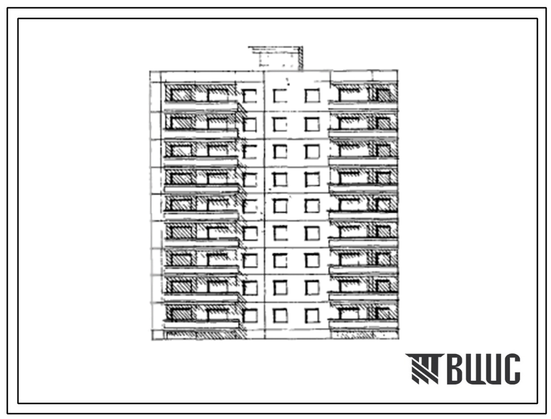 Типовой проект 90-06 9-этажная 36-квартирная торцовая блок-секция 2.2.2.3 (левая)