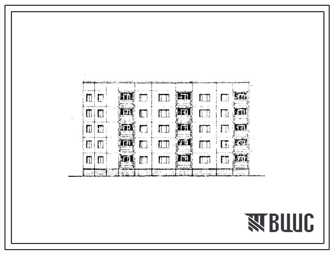 Типовой проект 97-0272с.86 Блок-секция 5-этажная 20-квартирная поворотная с внутренним углом 135 градусов левая 1Б-2Б-3Б-5Б