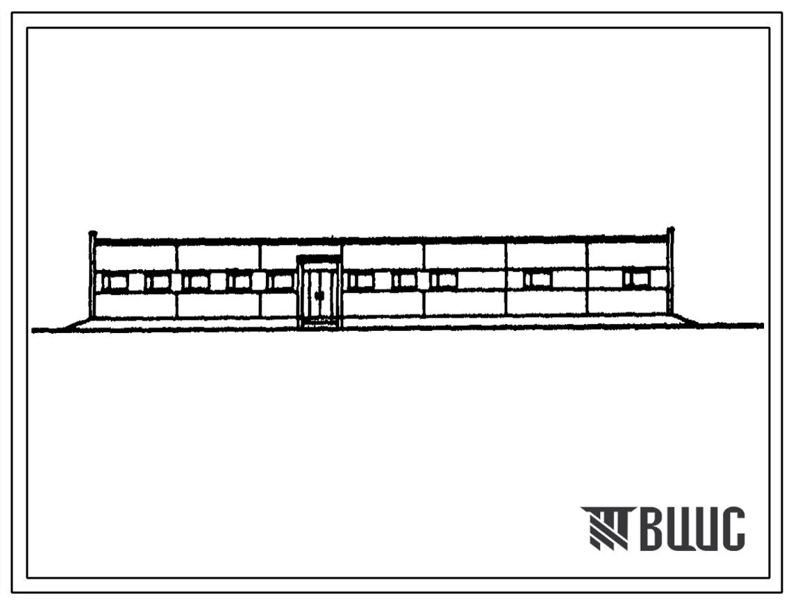 Фасады Типовой проект 407-3-571.90 Общеподстанционный пункт управления в сборном железобетоне (ОПУ-12х42-ЖБ-81-АБ-ЛАЗ)