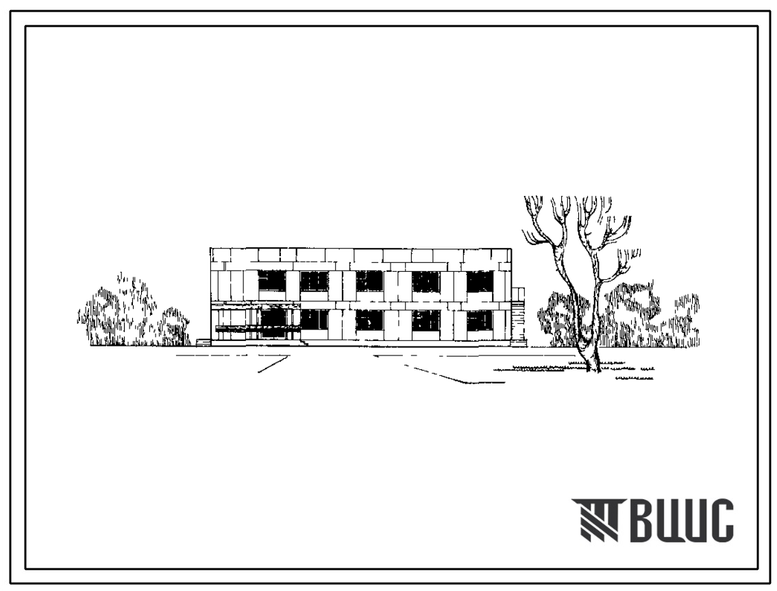 Типовой проект 223-9-146 Здание интерната (спального корпуса) на 50 мест при школе Вариант с плоской и скатной кровлей