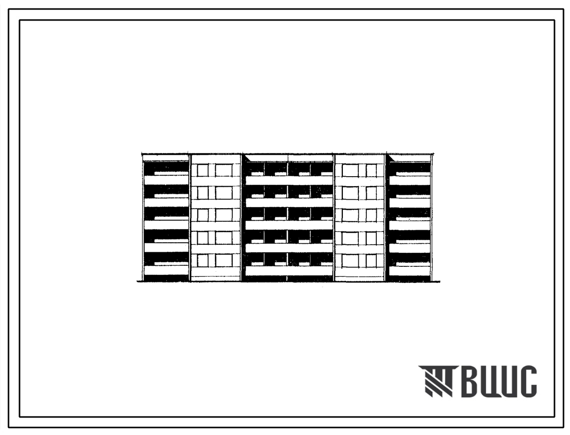 Типовой проект 88-019/1 Пятиэтажная рядовая с торцовым окончанием блок-секция на 30 квартир (двухкомнатных 2Б — 20, четырехкомнатных 4Б -10). Для строительства во IIВ климатическом подрайоне Белорусской ССР.