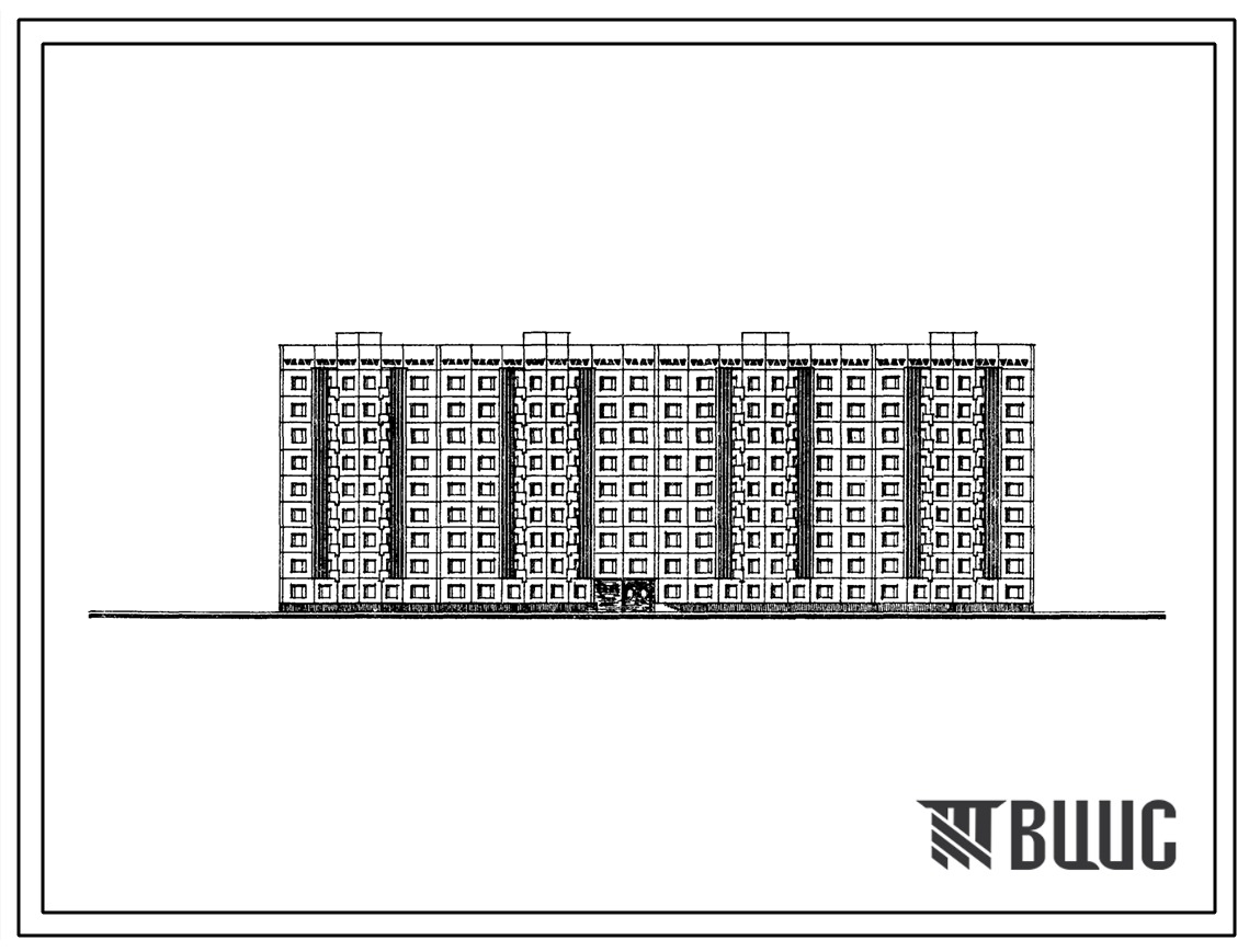Типовой проект 161-76-83с.84 9-этажное общежитие для рабочих и служащих на 598 человек (с жилыми ячейками на 3, 4 и 11 человек). Для строительства в 4А и 4Г климатических подрайонах сейсмичностью 7 и 8 баллов.