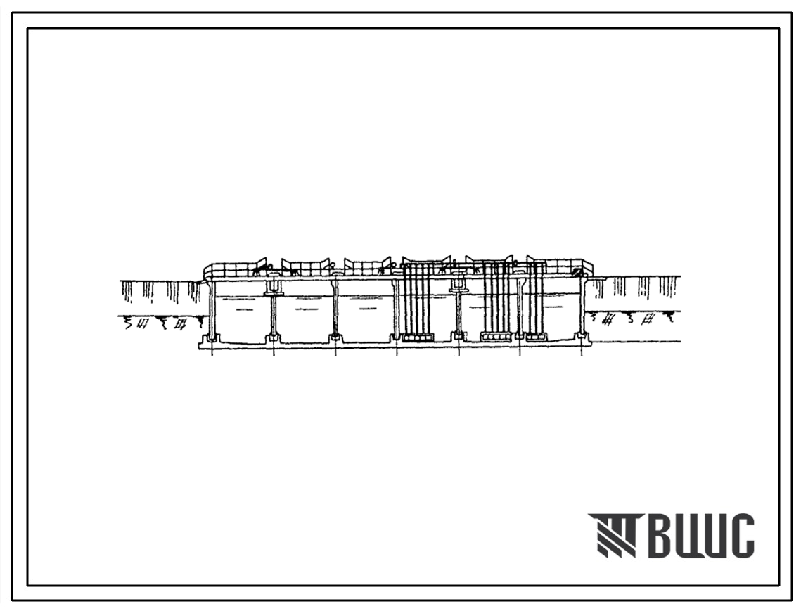 Типовой проект 902-2-69 Аэротенки-смесители трехкоридорные с размерами коридора 6х5х42 м из сборного железобетона.