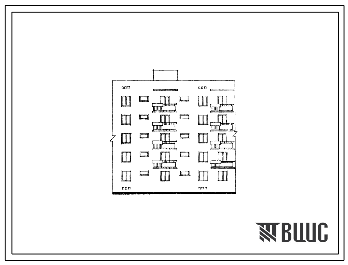 Типовой проект 109-041с Пятиэтажная одинарная блок-секция Р-2Б.5Б на 10 квартир.