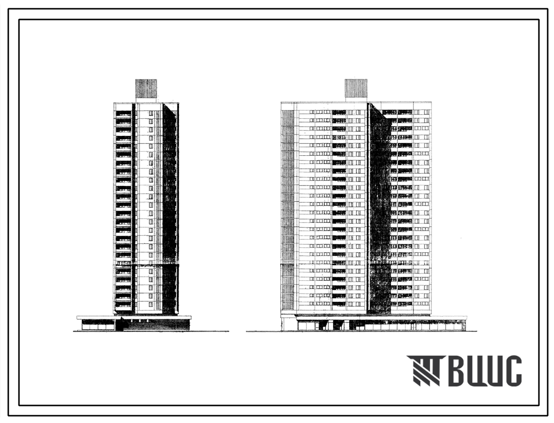 Типовой проект К1/25 25-этажный 1-секционный 240-квартирный каркасно-панельный жилой дом со встроенно-пристроенными торговыми помещениями.