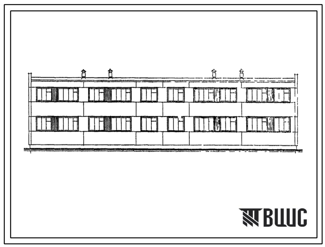 Типовой проект 1-467А-11 Двухэтажный 12 квартирный крупнопанельный жилой дом.