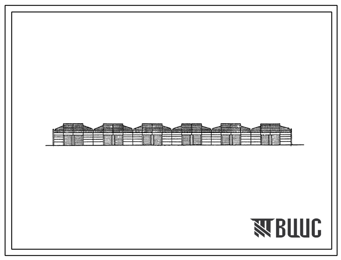 Типовой проект 709-18 Одноэтажный неотапливаемый портовый склад шириной 48 м из сборных железобетонных элементов с плитами покрытия длинной 12 м и стеновым ограждением из навесных железобетонных панелей.