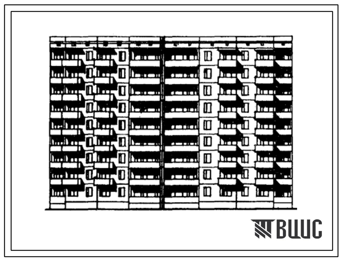 Типовой проект 75-016/1 Блок-секция 9-этажная 72-квартирная рядовая с углом поворота 212 градусов. 1Б-1Б-2Б-3Б и 1Б-1Б-2Б-3Б
