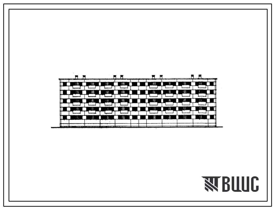 Типовой проект 1-467Д-15 Пятиэтажный четырехсекционный крупнопанельный жилой дом на 60 квартир широтной ориентации (однокомнатных  10, двухкомнатных малых  10, двухкомнатных  20, трехкомнатных  20). Для строительства во II и III строительно-климатических 