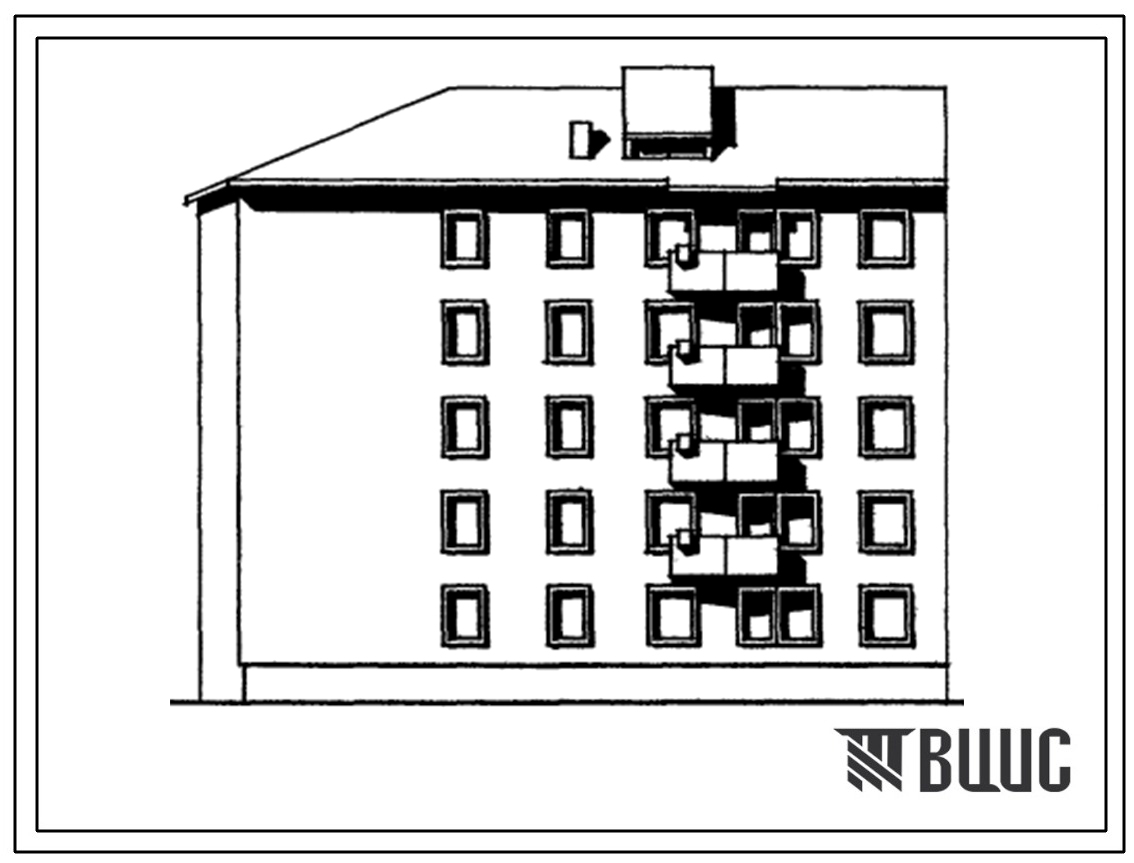 Типовой проект 114-040с/1.2 Блок-секция пятиэтажная односекционная 20-квартирная угловая 2А.2Б.2Б.2Б. со стенами из кирпича.