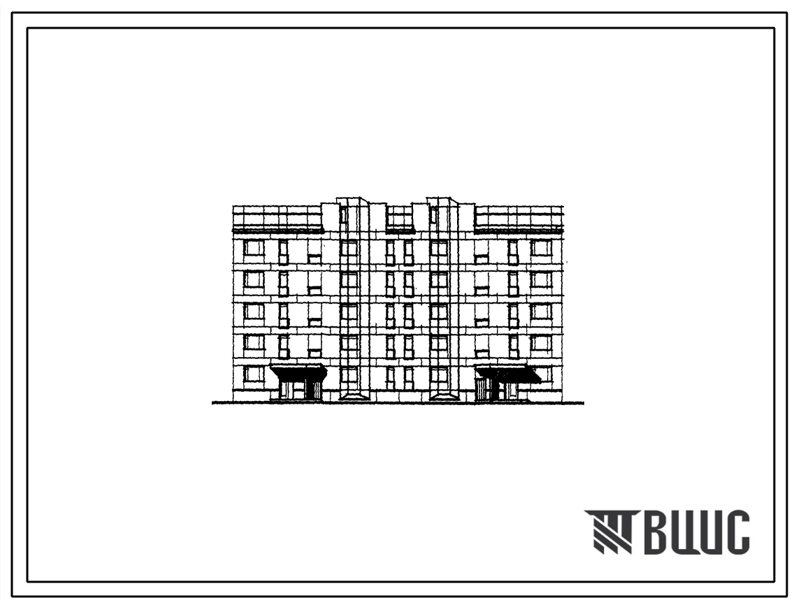 Типовой проект 123-015.2.1 Блок-секция 5-этажная 30-квартирная рядовая с торцевыми окончаниями, 1Б.2Б.3Б - 1Б.2Б.3Б