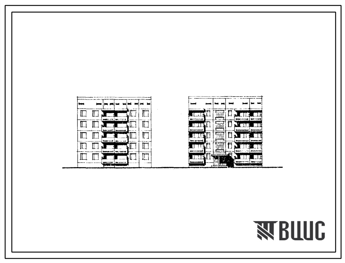 Типовой проект 135-0106с Пятиэтажная десятиквартирная рядовая блок-секция левая (трехкомнатных 3А — 5, четырехкомнатных 4Б — 5). Для строительства в IV климатическом районе сейсмичностью 7 и 8 баллов.
