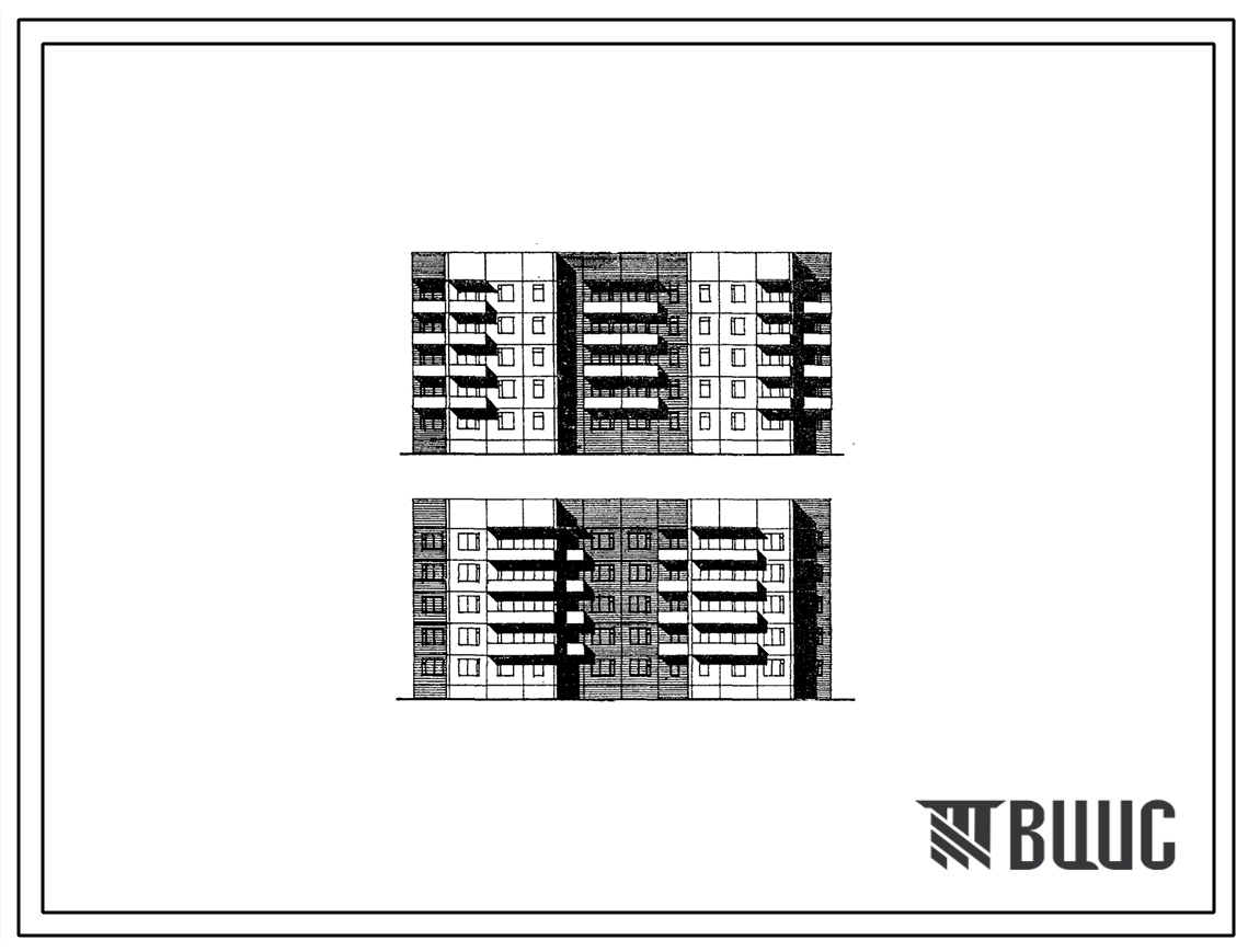 Типовой проект 91-011/1.2 Блок-секция 5-этажная 30-квартирная рядовая с торцевыми окончаниями. Для строительства во 2Б, 2В и 2Г климатических подрайонах, 3 климатическом районе.