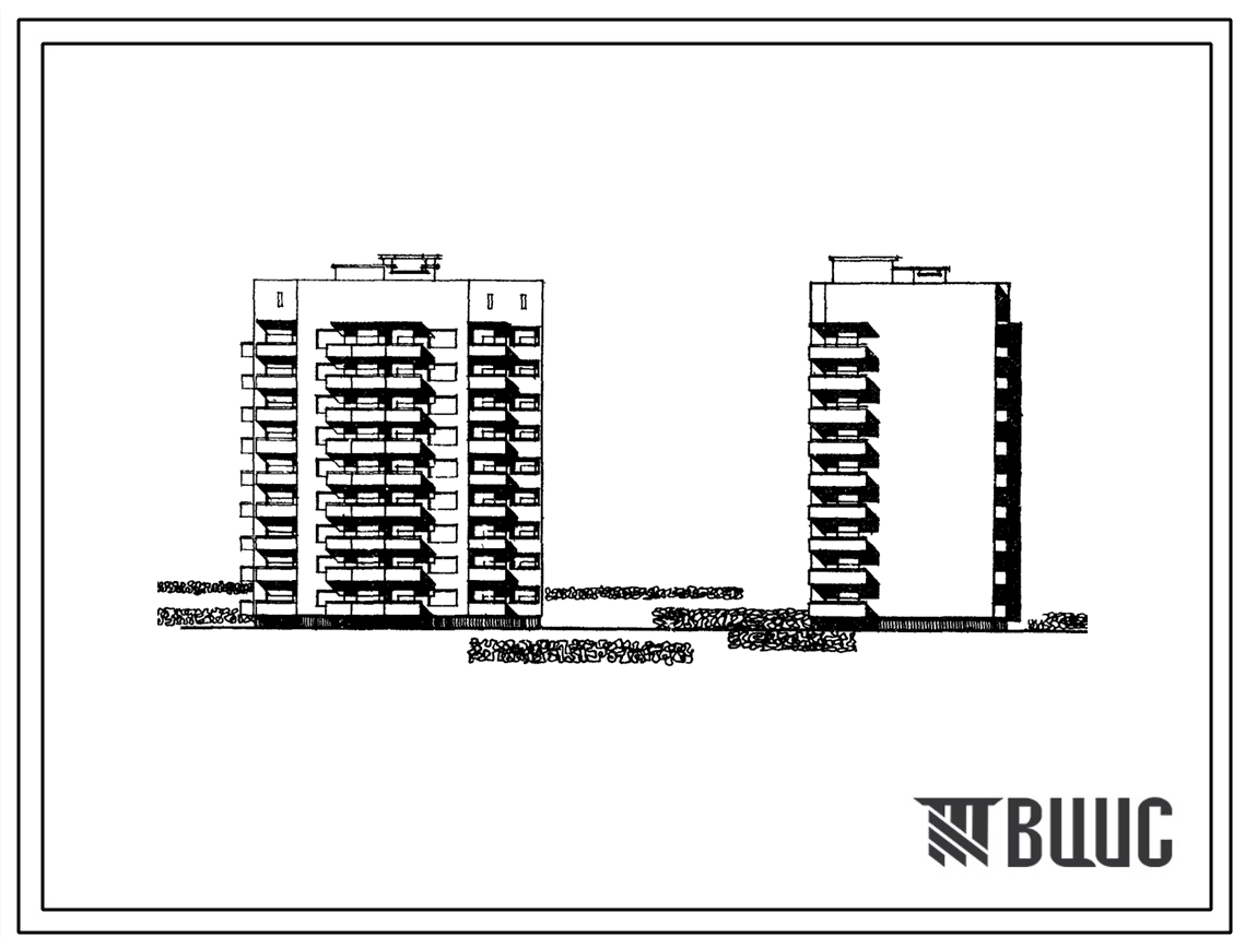Типовой проект 67-024 9-этажная блок-секция торцовая левая на 36 квартир (двухкомнатных 2Б-27, трехкомнатных 3А-6, трехкомнатных 3Б-3). Для строительства в 3Б климатическом подрайоне