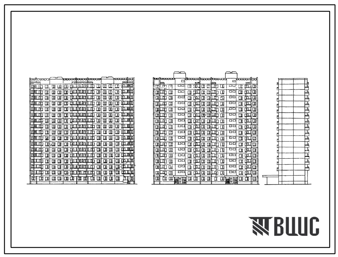 Типовой проект П3-1/16-П3-2/16 17-ти этажные панельные жилые блок-секции серии П3. Выпуск 1986 года