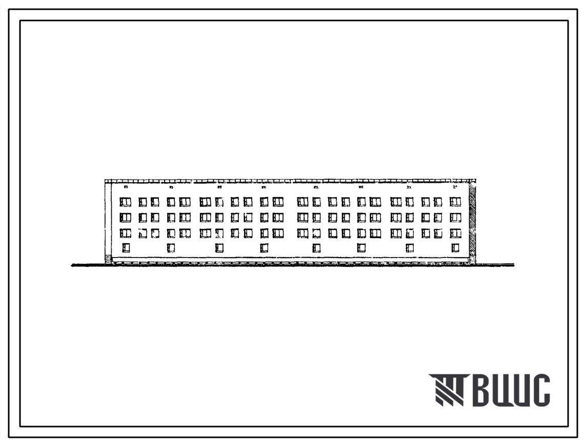 Типовой проект 114-74-4см Четырехэтажный четырехсекционный дом на 48 квартир (однокомнатных 1А-6, 1Б-24, двухкомнатных 2Б-18). Для строительства в районах сейсмичностью 8 баллов