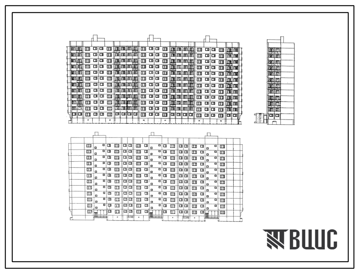Типовой проект П32/12 12-этажный 3-секционный панельный жилой дом на 143 квартиры (Основной вариант), Вариант А на 142 квартиры,  Вариант Б на 144 квартиры,  Вариант В на 143 квартиры для строительства в г. Москве 