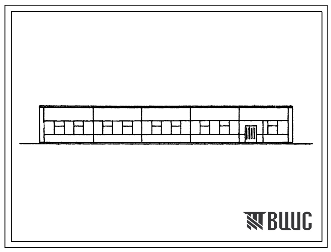 Фасады Типовой проект 501-5-110.89 Дом связи, тип II в конструкциях серии 1.020-1/83 с подвальным этажом.