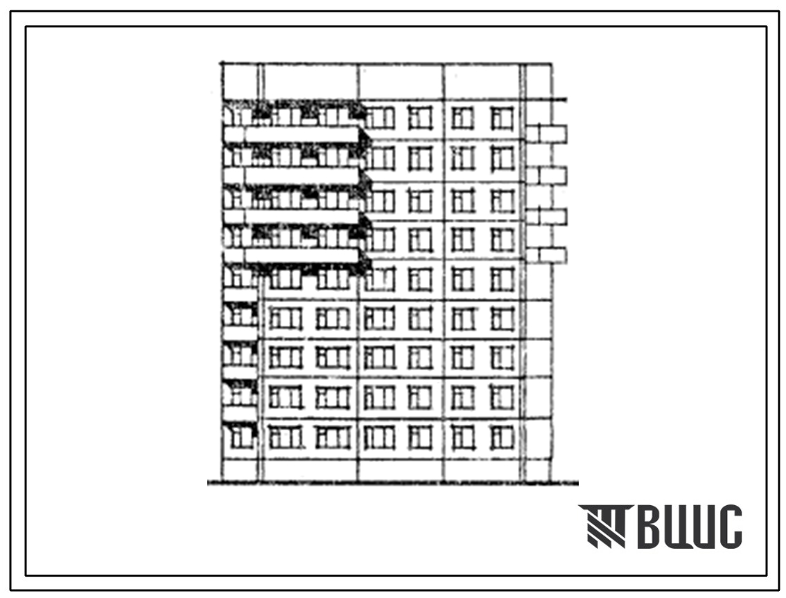 Типовой проект 185-012.13.86 Блок-секция 9-этажная 36-квартирная угловая 2-2-3-3. Для строительства в г.Северодвинске.