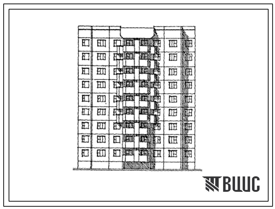 Типовой проект 112-042.86 Крупнопанельные жилые дома. Блок-секция 9-этажная 36-квартирная рядовая 2Б.2Б.3Б.3Б