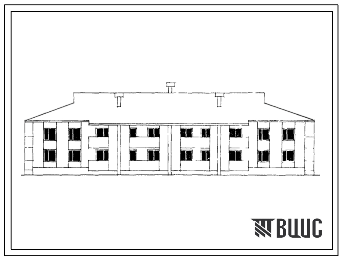 Типовой проект 115-34-7с/1 Двухэтажный двухсекционный дом на 12 квартир (однокомнатных 1Б-4, двухкомнатных 2Б-4, трехкомнатных 3А-4). Для строительства в районах сейсмичностью 7 баллов в 3Б климатическом подрайоне