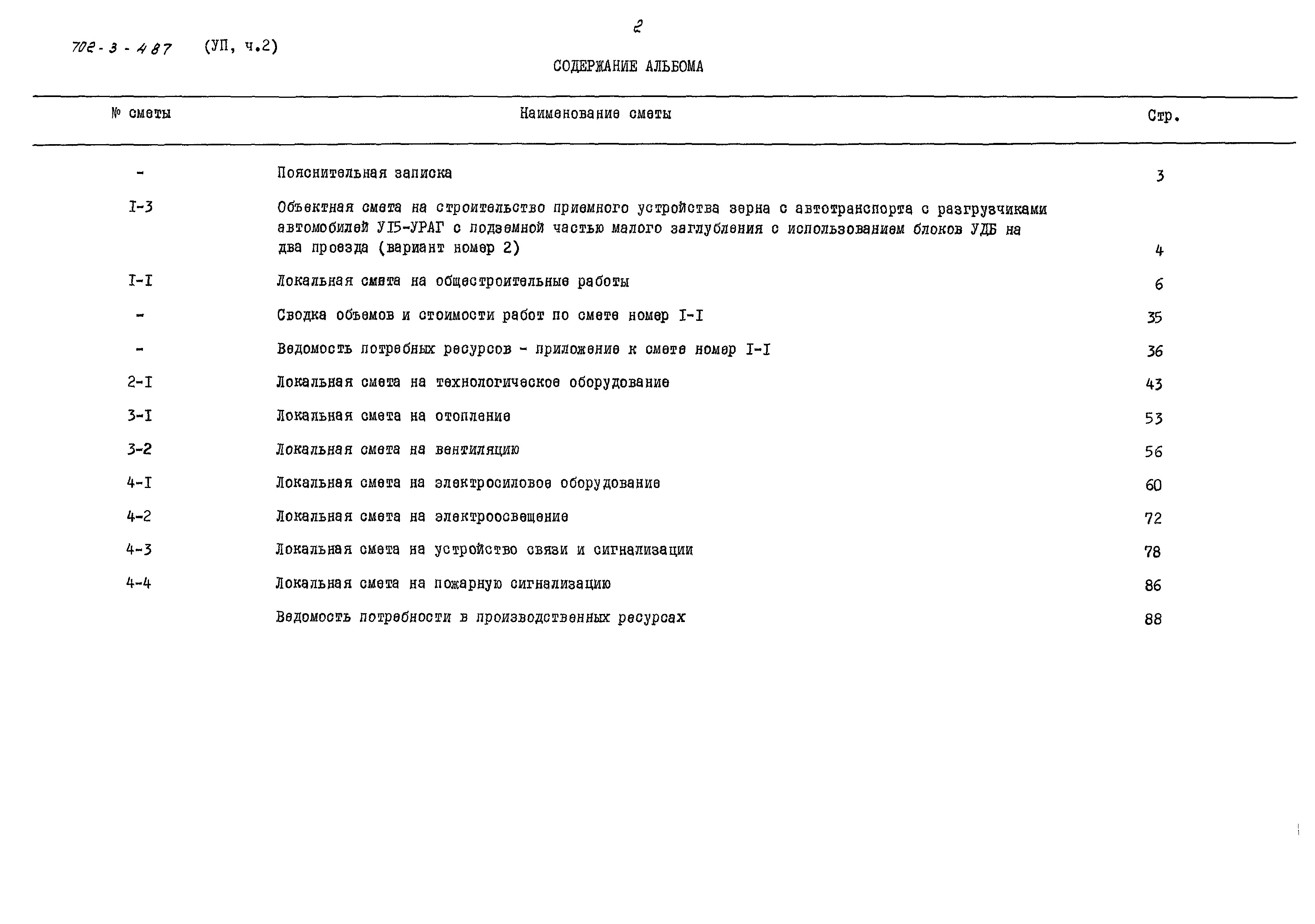 Состав фльбома. Типовой проект 171-210-39.86Альбом 4 Сметы в базисных ценах. Ведомости потребности в материалах Часть 1