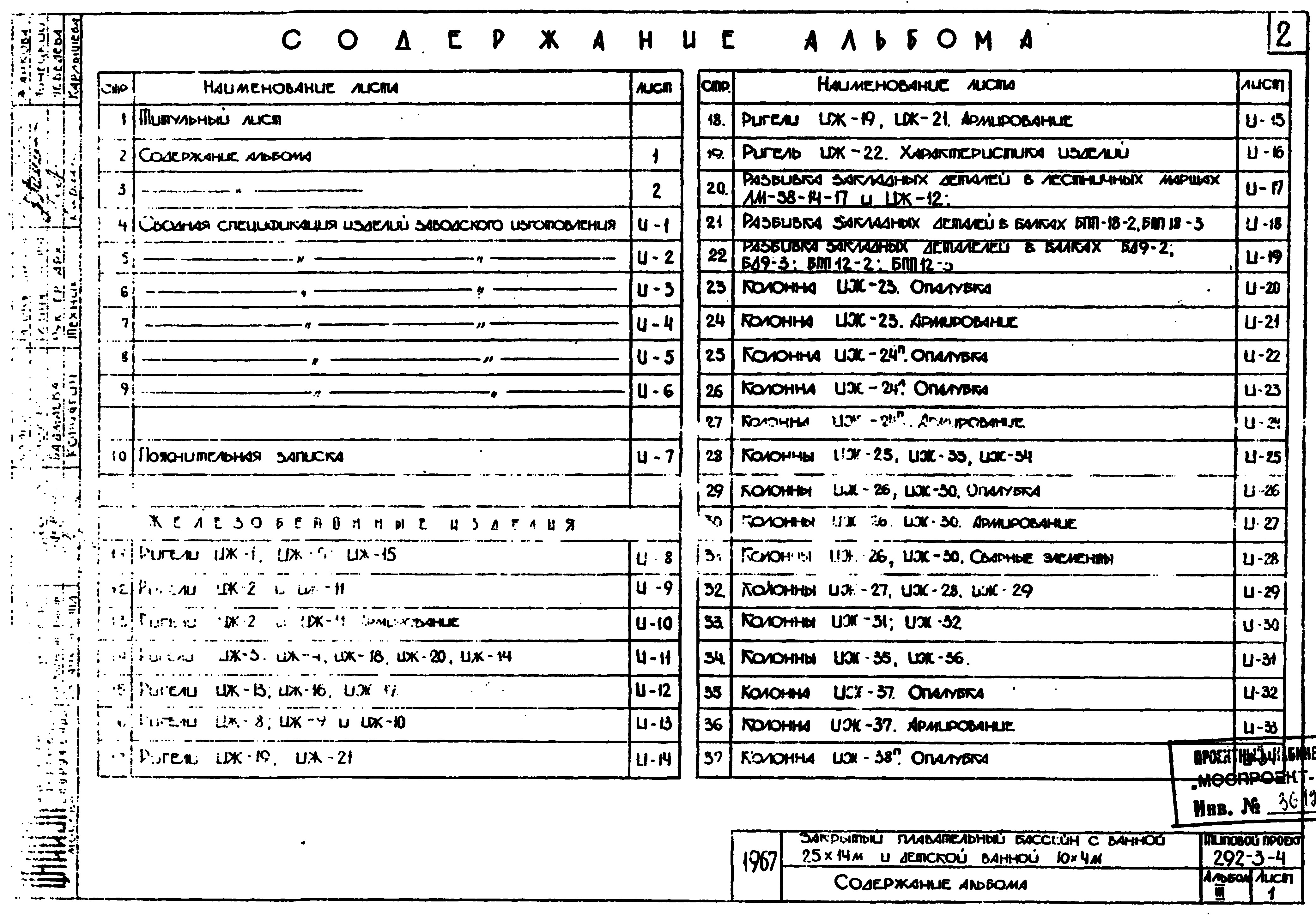 Состав фльбома. Проект 10619 ИндустриальнаяАльбом 1 Индустриальная обмуровка парового котла ДЕ-25. Рабочие чертежи