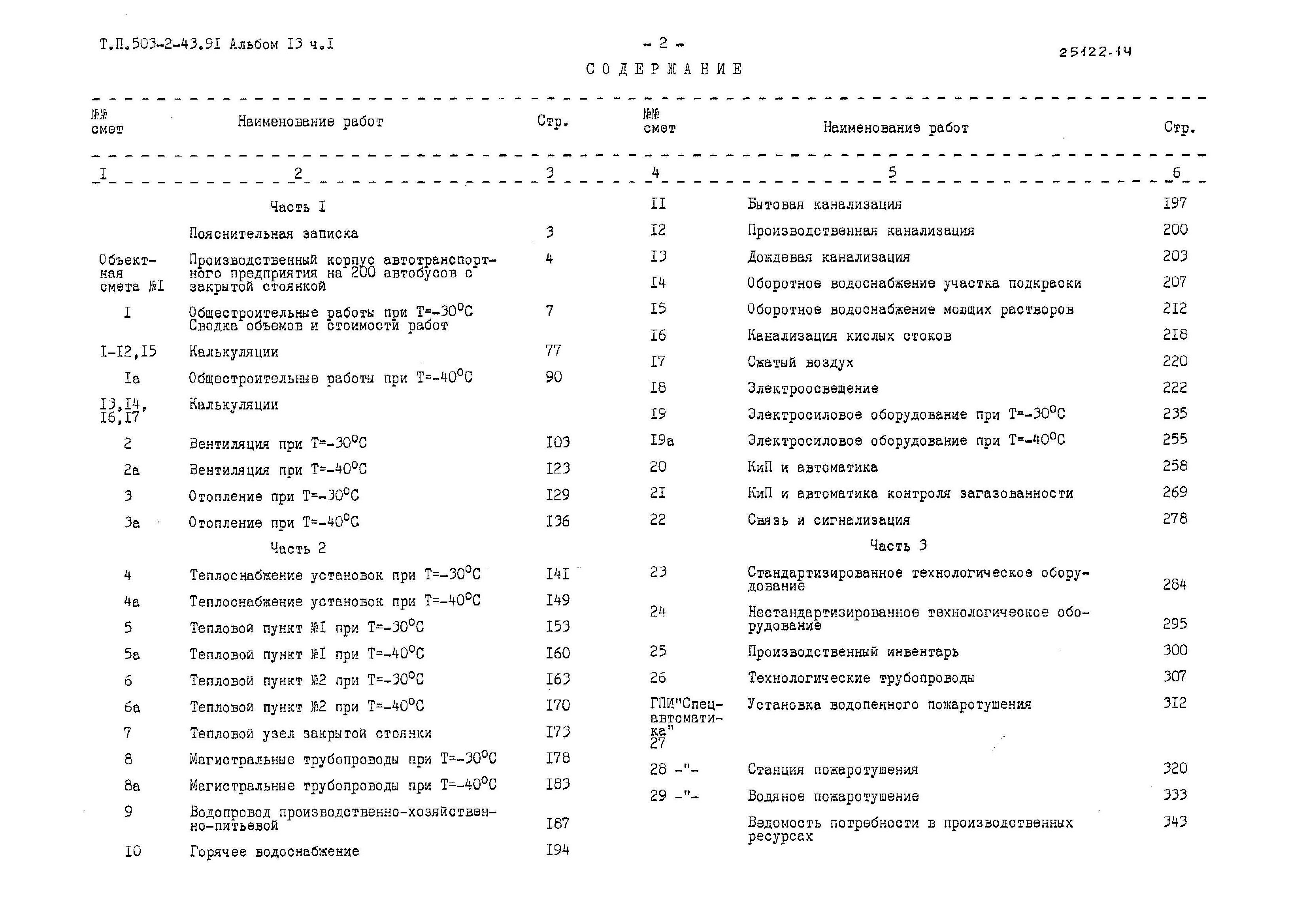 Состав фльбома. Типовой проект 503-2-43.91Альбом 13 Сметы Часть 1, 2, 3    