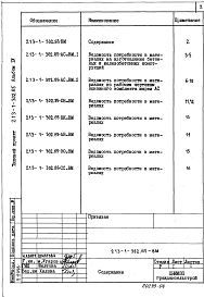 Состав альбома. Типовой проект 213-1-302.85Альбом 4 Ведомости потребности в материалах