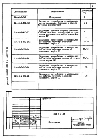 Состав альбома. Типовой проект 224-6-3Альбом 4  Ведомости потребности в материалах     