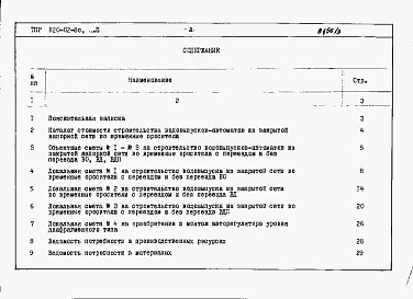 Состав альбома. Типовой проект 820-02-8cАльбом 3  Сметы. Ведомости потребности в материалах    