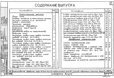 Состав альбома. Серия 3.407-118 УнифицированныеВыпуск 2 Опоры ВЛ 6-10 кВ 