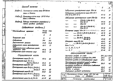 Состав альбома. Серия 3.407-80м ДеревянныеАльбом 1 Опоры ВЛ 0,4 кВ