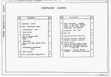 Состав альбома. Типовой проект 0901-9-19.2.87Альбом 1 Примененный из ТП 0901-9-19.1.87 Общая пояснительная записка. Технологическая часть. Архитектурно- строительная часть. Отопление и вентиляция
