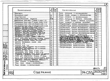 Состав альбома. Типовой проект 94-055/1.2Альбом 4 Часть 1 Архитектурно-строительные чертежи выше отм.0.000. Часть 2 Отопление и вентиляция Раздел 2-1 С радиаторами и конвекторами. Часть 3 Водопровод и канализация. Часть 4 Газопровод. Часть 5 Электрооборудование. Часть 6 Слаботочные устройства