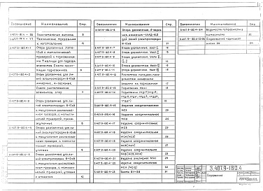 Состав альбома. Серия 3.407.9-180 ПередвижныеВыпуск 4 Опоры и конструктивные элементы опор для особых случаев. Рабочие чертежи