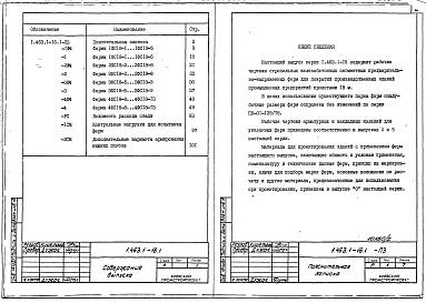 Состав альбома. Серия 1.463.1-16 ФермыВыпуск 1 Фермы пролетом 18 м. Рабочие чертежи
