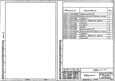 Состав альбома. Серия 5.001-1 Виброизоляторы,Выпуск 2 Пружинные виброизоляторы с предварительным обжатием. Рабочие чертежи