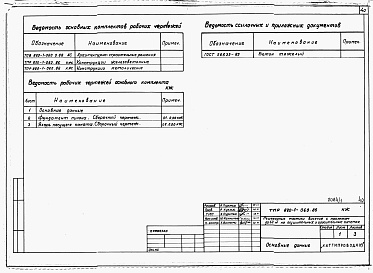 Состав альбома. Типовой проект 820-1-060.86Альбом 1  Пояснительная записка и чертежи                      