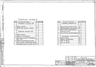 Состав альбома. Типовой проект 244-4-53Альбом 2 Чертежи инженерно-технического оборудования