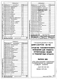 Состав альбома. Шифр 11.80-ТНО СредстваВыпуск 009 Кран двухплечевой консольный пневматический 2УЛ-00-00-00