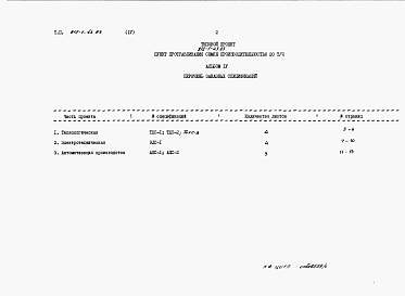 Состав альбома. Типовой проект 812-1-43.83Альбом 4 Заказные спецификации